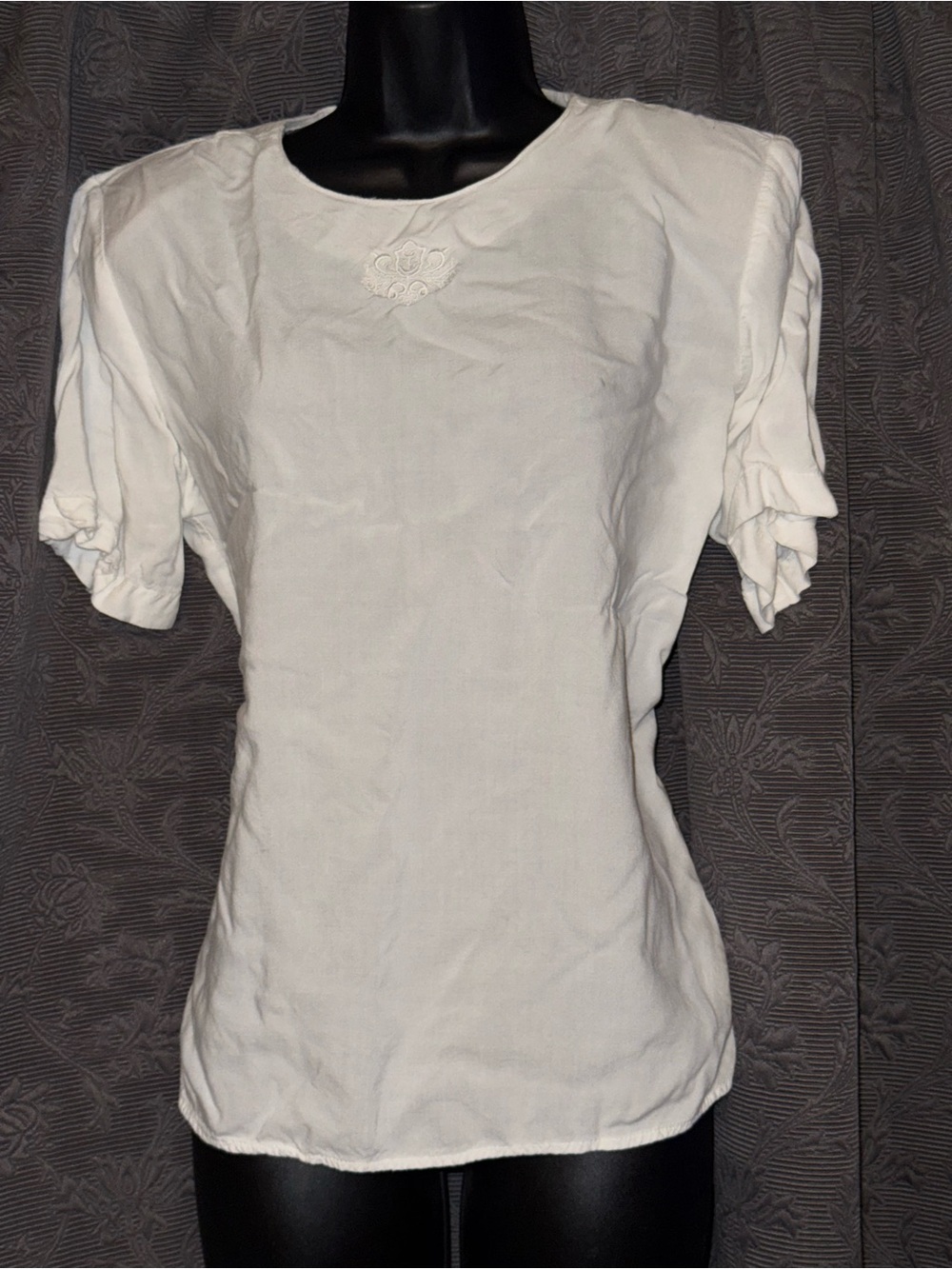 Cottagecore Women's White Short Sleeve Top